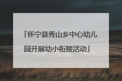 怀宁县秀山乡中心幼儿园开展幼小衔接活动