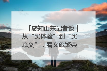 感知山东记者谈｜从“买体验”到“买意义”：看文旅繁荣背后的幸福新定义