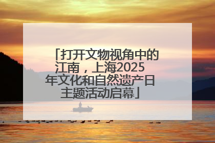 打开文物视角中的江南，上海2025年文化和自然遗产日主题活动启幕