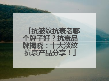 抗皱纹抗衰老哪个牌子好？抗衰品牌揭晓：十大淡纹抗衰产品分享！