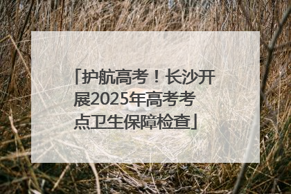 护航高考！长沙开展2025年高考考点卫生保障检查