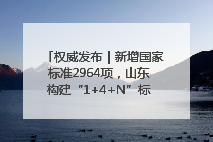 权威发布｜新增国家标准2964项，山东构建“1+4+N”标准化创新发展新格局