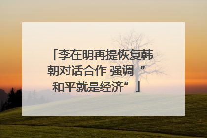李在明再提恢复韩朝对话合作 强调“和平就是经济”