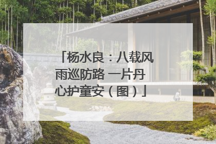杨水良：八载风雨巡防路 一片丹心护童安（图）