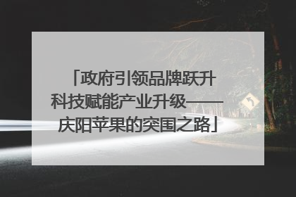 政府引领品牌跃升 科技赋能产业升级——庆阳苹果的突围之路