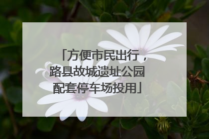 方便市民出行，路县故城遗址公园配套停车场投用