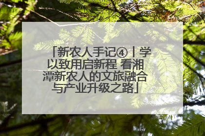 新农人手记④丨学以致用启新程 看湘潭新农人的文旅融合与产业升级之路