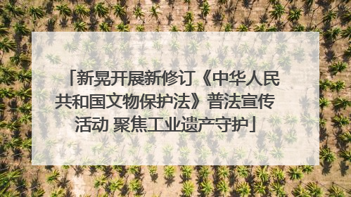 新晃开展新修订《中华人民共和国文物保护法》普法宣传活动 聚焦工业遗产守护