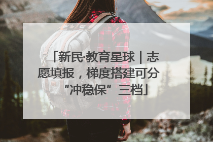 新民·教育星球｜志愿填报，梯度搭建可分“冲稳保”三档