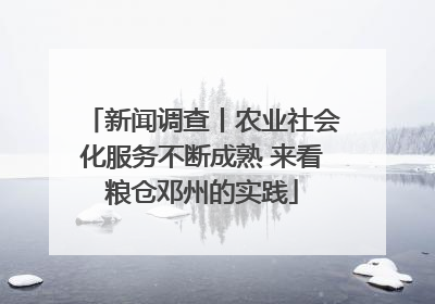 新闻调查丨农业社会化服务不断成熟 来看粮仓邓州的实践