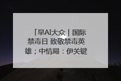 早AI大众｜国际禁毒日 致敬禁毒英雄；中情局：伊关键核设施被摧毁