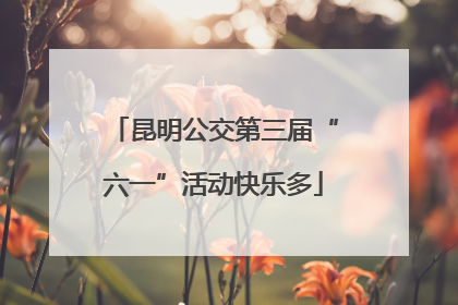 昆明公交第三届“六一”活动快乐多