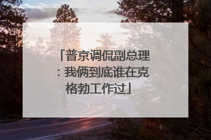 普京调侃副总理：我俩到底谁在克格勃工作过