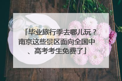 毕业旅行季去哪儿玩？南京这些景区面向全国中、高考考生免费了