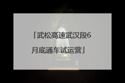 武松高速武汉段6月底通车试运营