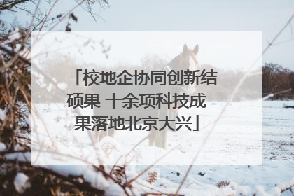 校地企协同创新结硕果 十余项科技成果落地北京大兴