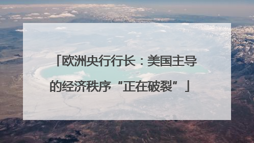 欧洲央行行长：美国主导的经济秩序“正在破裂”