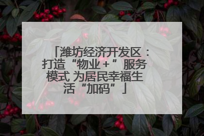 潍坊经济开发区：打造“物业＋”服务模式 为居民幸福生活“加码”