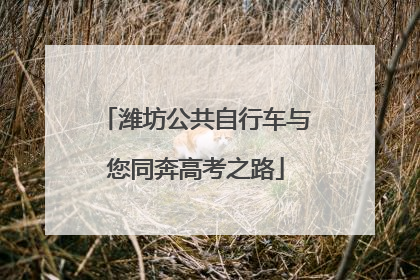 潍坊公共自行车与您同奔高考之路