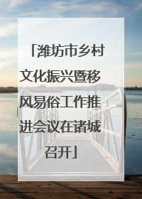 潍坊市乡村文化振兴暨移风易俗工作推进会议在诸城召开