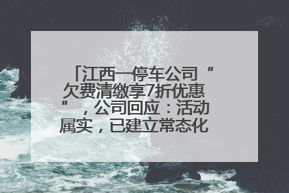 江西一停车公司“欠费清缴享7折优惠”，公司回应：活动属实，已建立常态化诉讼追缴机制