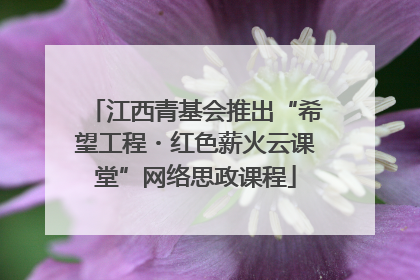 江西青基会推出“希望工程・红色薪火云课堂”网络思政课程