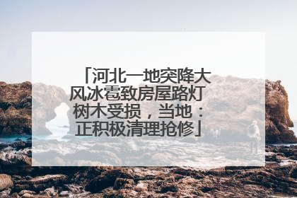 河北一地突降大风冰雹致房屋路灯树木受损，当地：正积极清理抢修
