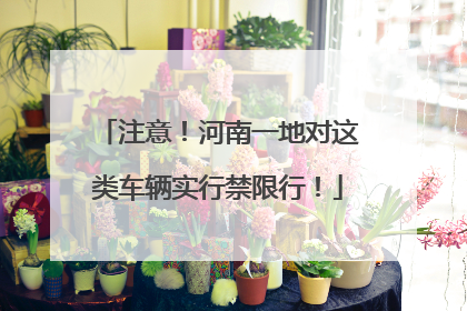 注意！河南一地对这类车辆实行禁限行！