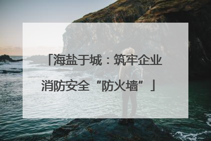 海盐于城：筑牢企业消防安全“防火墙”