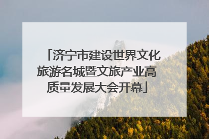 济宁市建设世界文化旅游名城暨文旅产业高质量发展大会开幕