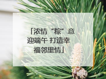 浓情“粽”意迎端午 打造幸福邻里情