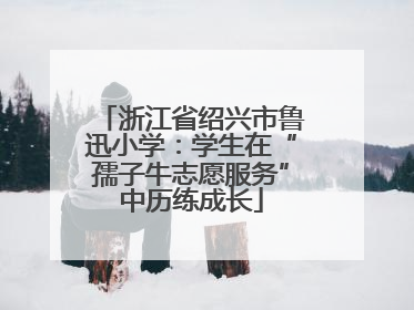浙江省绍兴市鲁迅小学：学生在“孺子牛志愿服务”中历练成长