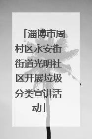 淄博市周村区永安街街道光明社区开展垃圾分类宣讲活动