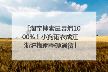 淘宝搜索量暴增1000%！小狗雨衣成江浙沪梅雨季硬通货