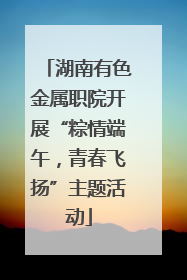 湖南有色金属职院开展“粽情端午，青春飞扬”主题活动