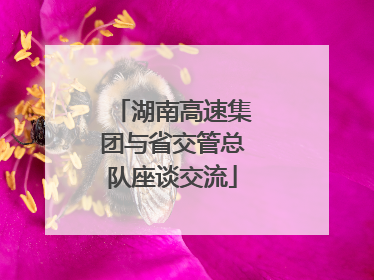 湖南高速集团与省交管总队座谈交流