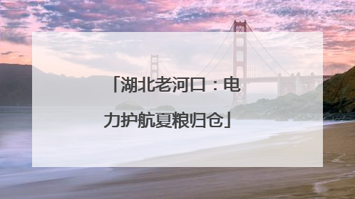 湖北老河口：电力护航夏粮归仓