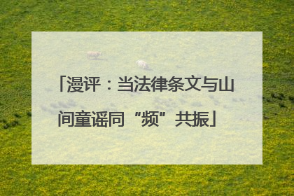 漫评：当法律条文与山间童谣同“频”共振