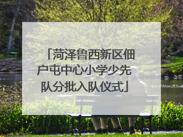 菏泽鲁西新区佃户屯中心小学少先队分批入队仪式