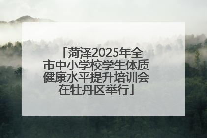 菏泽2025年全市中小学校学生体质健康水平提升培训会在牡丹区举行