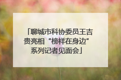 聊城市科协委员王吉贵亮相“榜样在身边”系列记者见面会