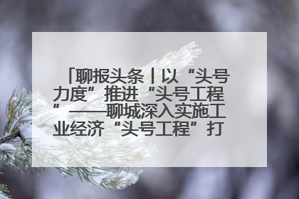 聊报头条丨以“头号力度”推进“头号工程”——聊城深入实施工业经济“头号工程”打造经济发展强引擎