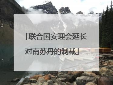 联合国安理会延长对南苏丹的制裁
