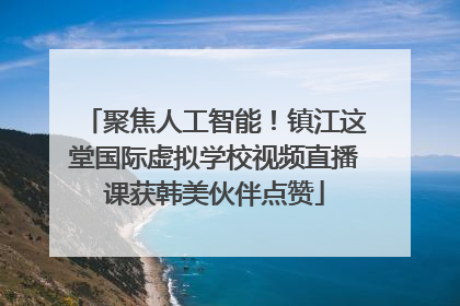 聚焦人工智能！镇江这堂国际虚拟学校视频直播课获韩美伙伴点赞
