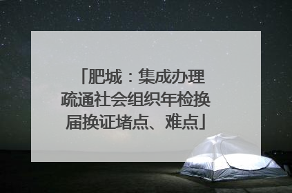 肥城：集成办理 疏通社会组织年检换届换证堵点、难点