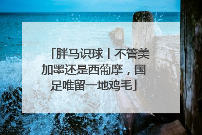 胖马识球丨不管美加墨还是西葡摩，国足唯留一地鸡毛