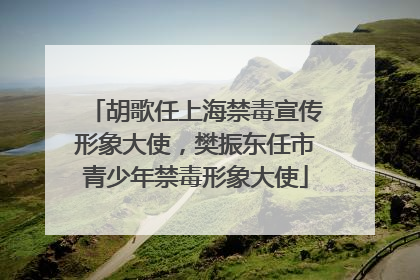 胡歌任上海禁毒宣传形象大使，樊振东任市青少年禁毒形象大使