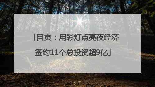 自贡：用彩灯点亮夜经济 签约11个总投资超9亿