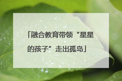 融合教育带领“星星的孩子”走出孤岛