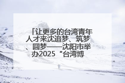 让更多的台湾青年人才来沈追梦、筑梦、圆梦——沈阳市举办2025“台湾博士沈阳行”活动